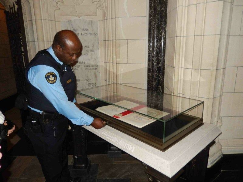 Closing the cabinet