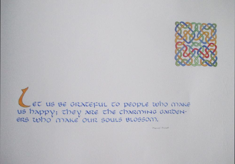Uncial sample 3 by Susan Pinard